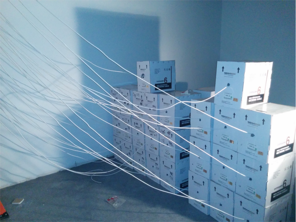 Boxes of Cat6 Cabling